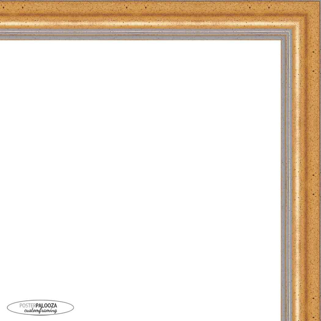 Poster Palooza 11×16 Traditional Gold Complete Wood Picture Frame with UV Acrylic Plexiglass, Foam Board Backing & Hardware Included