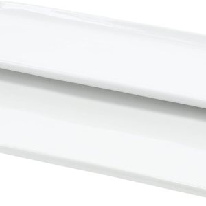 BIA Cordon Bleu Modulari – Juego de 2 platos rectangulares surtidos de porcelana, tamaño mediano (12 x 8 pulgadas), grande (12 x 3.75 pulgadas) BIA Cordon Bleu Modulari – Juego de 2 platos rectangulares surtidos de porcelana, tamaño mediano (12 x 8 pulgadas), grande (12 x 3.75 pulgadas)