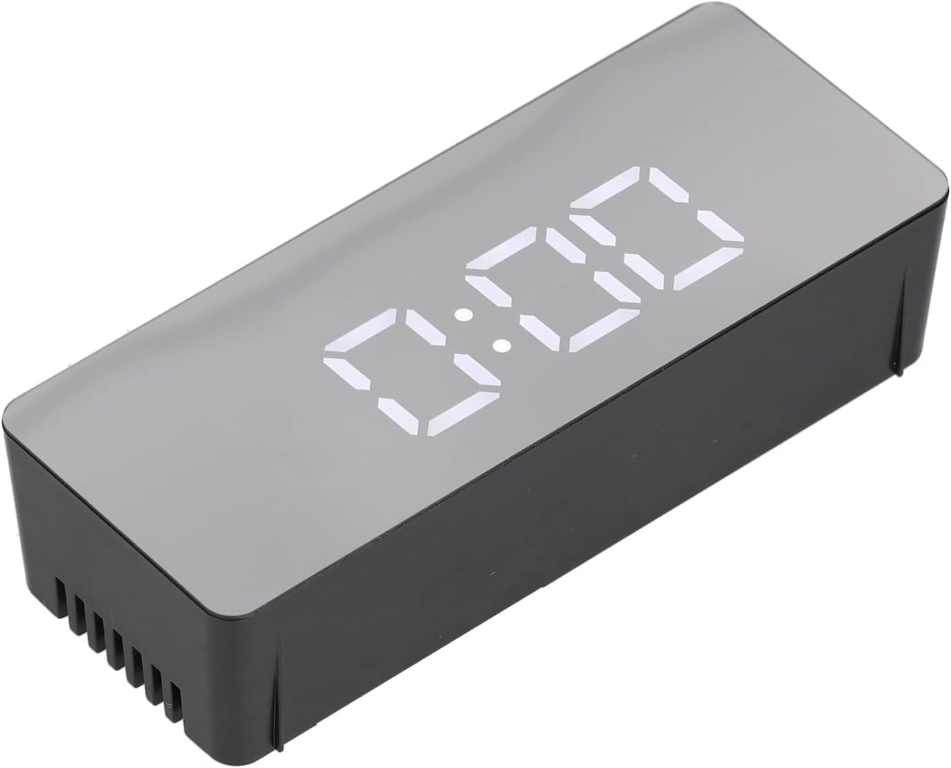 Reloj despertador con espejo LED, reloj digital rectangular con pantalla de temperatura para dormitorio, sala de estar, oficina, viajes