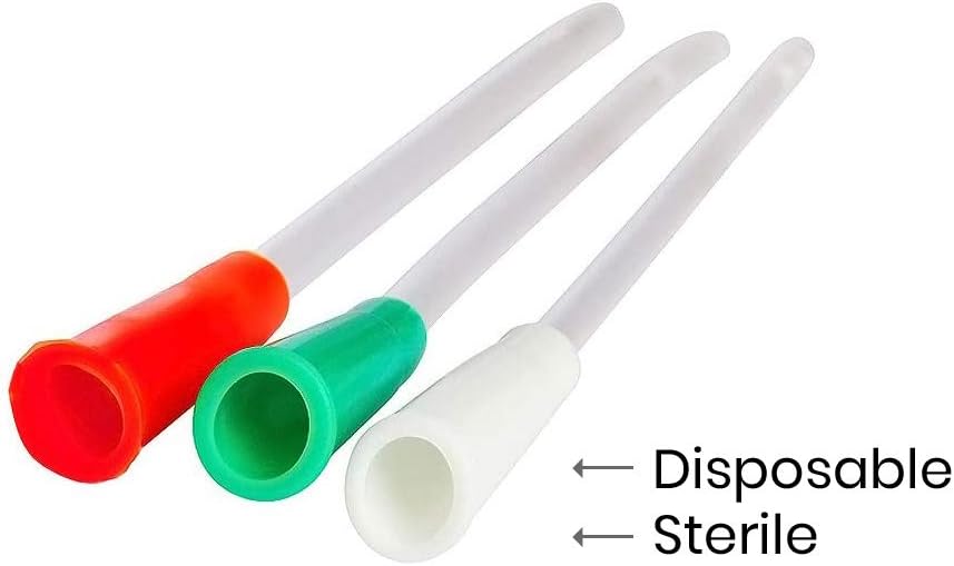 HealthAndYoga(TM) Suministros para enema  Corto 5.9 in sin molestias, puntas de colon de grado médico  Extremo redondeado flexible para inserción
