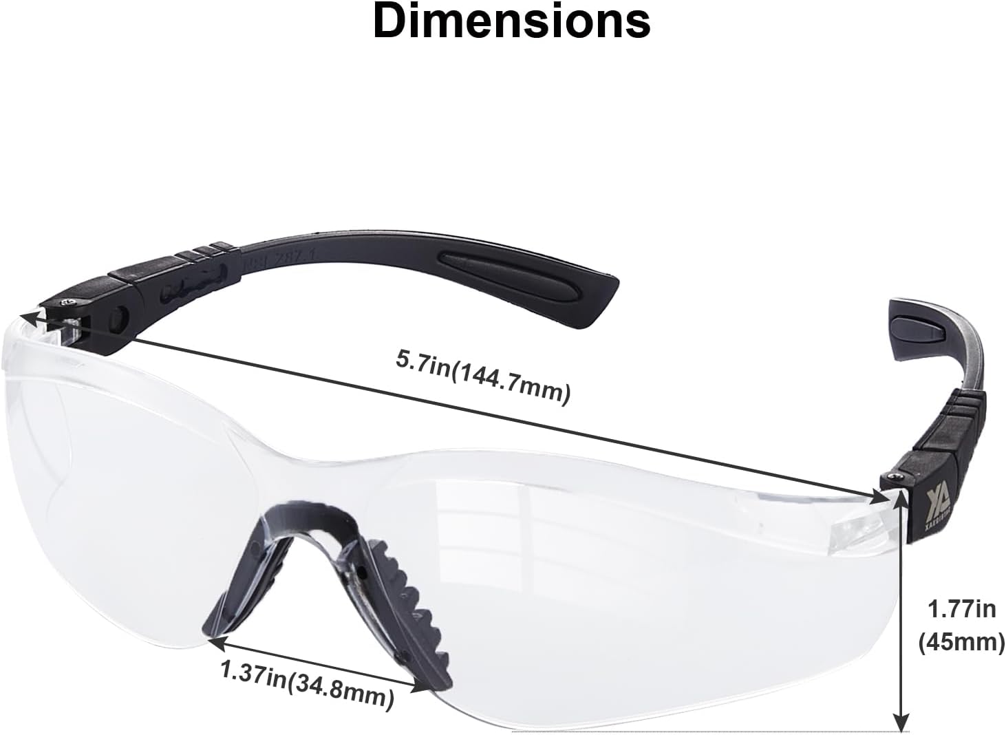 xaegistac Shooting Glasses Anti-fog Shooting Range Eye Protection, Adjustable Safety Glasses with Zipper Hard Case