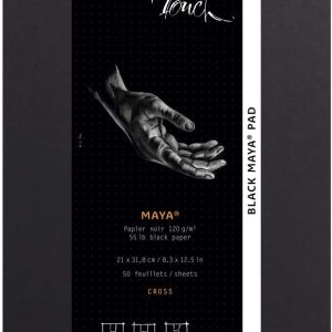 RHODIA Touch 116113C – Bloque negro Maya Pad A4+ New Ruler Cross – 50 hojas – Clairefontaine Maya papel negro 4.23 ozm – para caligrafía y dibujo RHODIA Touch 116113C – Bloque negro Maya Pad A4+ New Ruler Cross – 50 hojas – Clairefontaine Maya papel negro 4.23 ozm – para caligrafía y dibujo