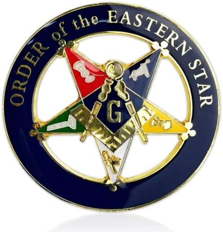 Blue Order of The Eastern Star USA Masonic Mason Masonry Car Van Cut-Out Metal Auto Decal Emblema