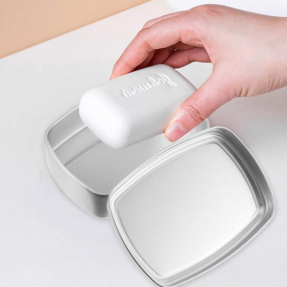DOITOOL 2 unids 3.4 fl oz caja vacía de lata para loción barra jabón cera champú contenedor 8. 4×6. 2×2. 0.4 in joyero cosméticos latas con tapa
