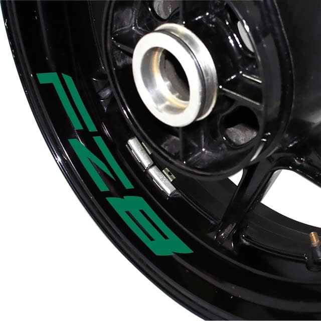 Kit de calcomanías reflectantes para llantas de motocicleta, calcomanías impermeables para llantas de neumáticos para Yamaha FZ8 fz 8 (verde)