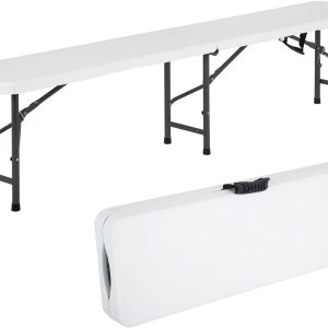 Mesas plegables de 6 pies para exteriores, mesa de picnic portátil plegable, mesas de fiesta ligeras, banco plegable de 6 pies, banco de campamento Mesas plegables de 6 pies para exteriores, mesa de picnic portátil plegable, mesas de fiesta ligeras, banco plegable de 6 pies, banco de campamento