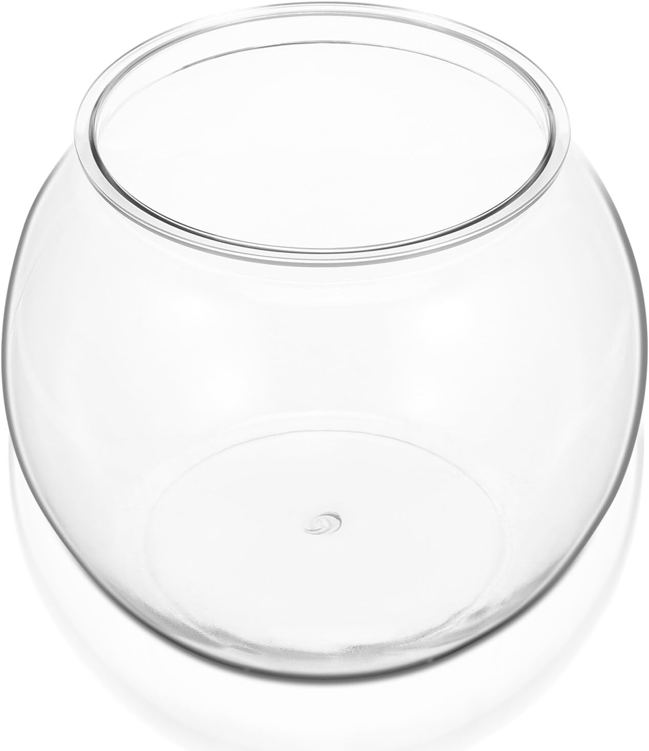 iplusmile Cuencos de plástico para peces, pecera redonda, transparente, pequeño, para acuario, peces de colores, maceta para acuario de peces,