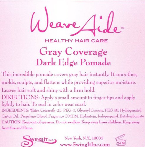 Swing It Weave Aide – Pomada de cobertura gris, negro, 2 onzas