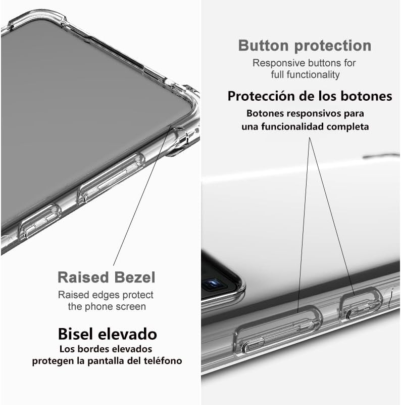 Funda para Huawei P60 Pro y Huawei P60 Transparente TPU Cuatro Esquinas Cubierta Protectora Transparente Suave