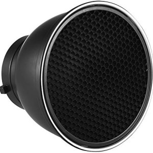 Andoer Difusor reflector estándar de 7 pulgadas con rejilla de panal de 60 para Godox YONGNUO Bowens Mount Studio Strobe Flash Light Speedlite Andoer Difusor reflector estándar de 7 pulgadas con rejilla de panal de 60 para Godox YONGNUO Bowens Mount Studio Strobe Flash Light Speedlite