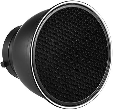 Andoer Difusor reflector estándar de 7 pulgadas con rejilla de panal de 60 para Godox YONGNUO Bowens Mount Studio Strobe Flash Light Speedlite