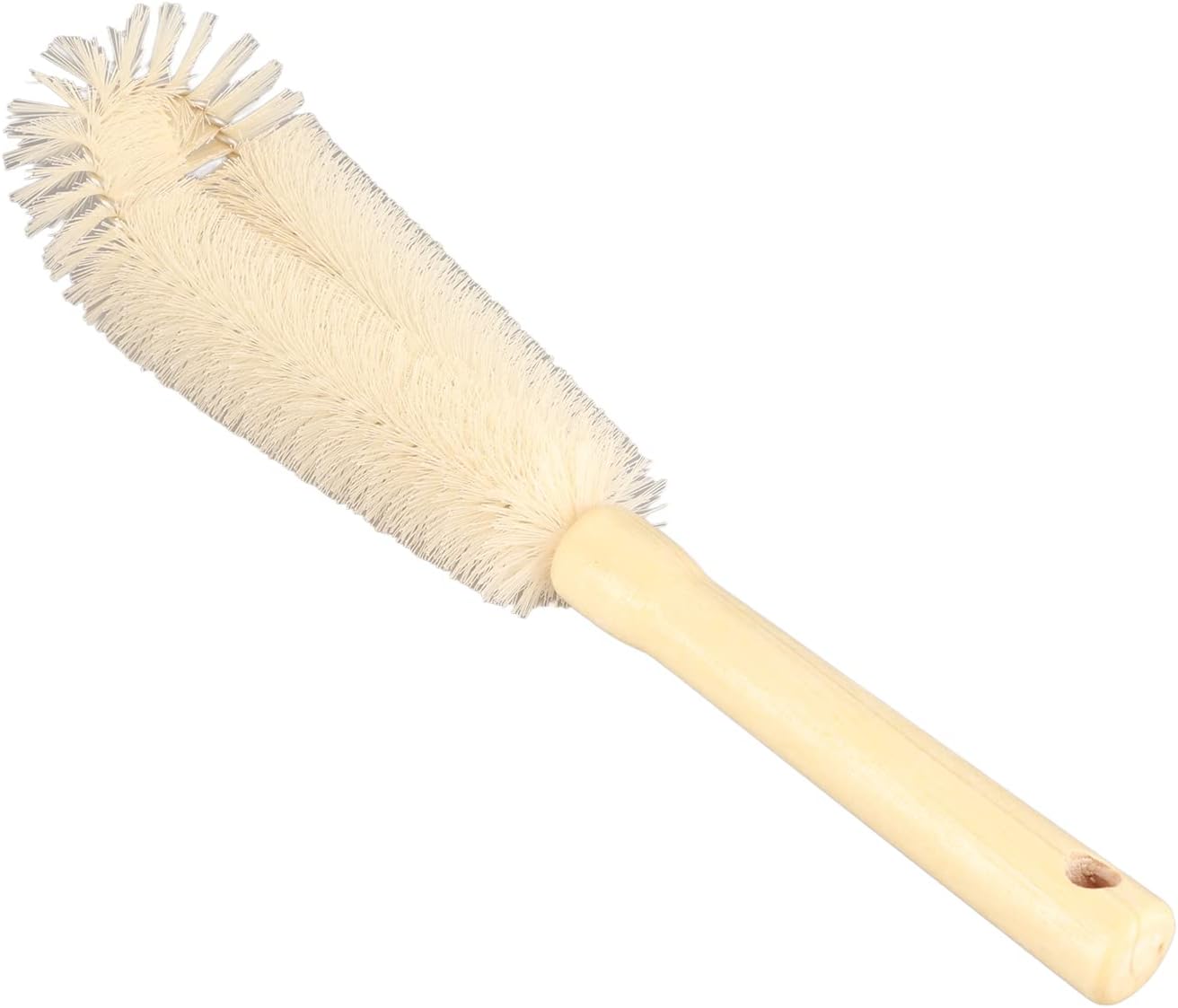 Cepillo limpiador de botellas con mango largo de madera, cepillo para botella de agua, cepillo de cocina para biberón, taza, jarra, tetera, botellas