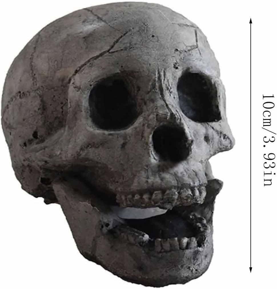 1 decoración de esqueleto de Halloween, resina ignífuga reutilizable para hoguera, chimenea, hoguera, estufa de Halloween, barbacoa, simulación de