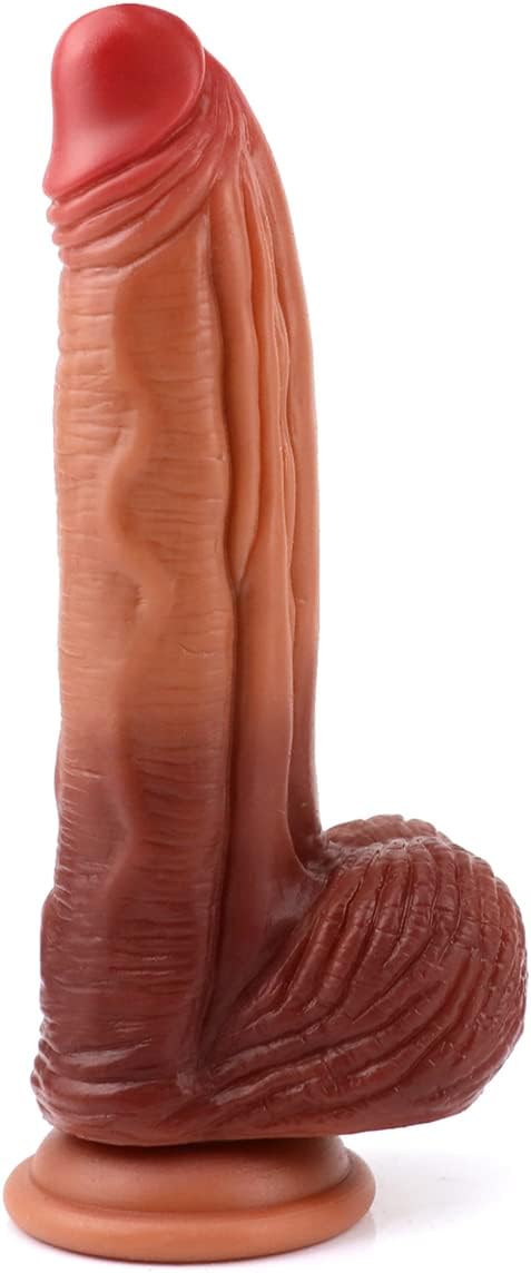 Consolador realista, material seguro para el cuerpo, pene enorme realista con fuerte ventosa para jugar manos libres, juguetes sexuales flexibles