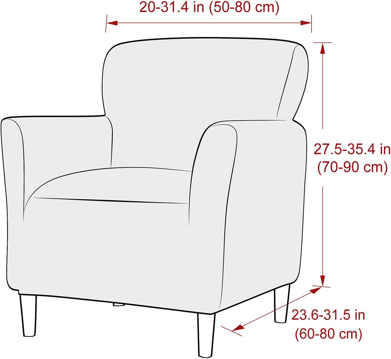 LiveGo Fundas para sillón de banquete, fundas de terciopelo de lujo para silla con brazos, fundas elásticas para sillas para sala de estar, funda