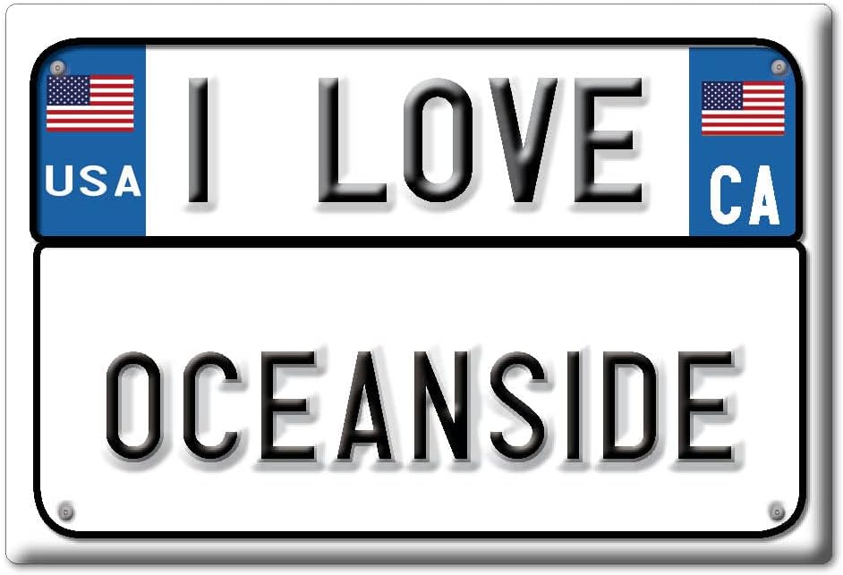 Imán de nevera Oceanside California (CA) Imanes de recuerdo de Estados Unidos I Love Gift (VAR. Targa)