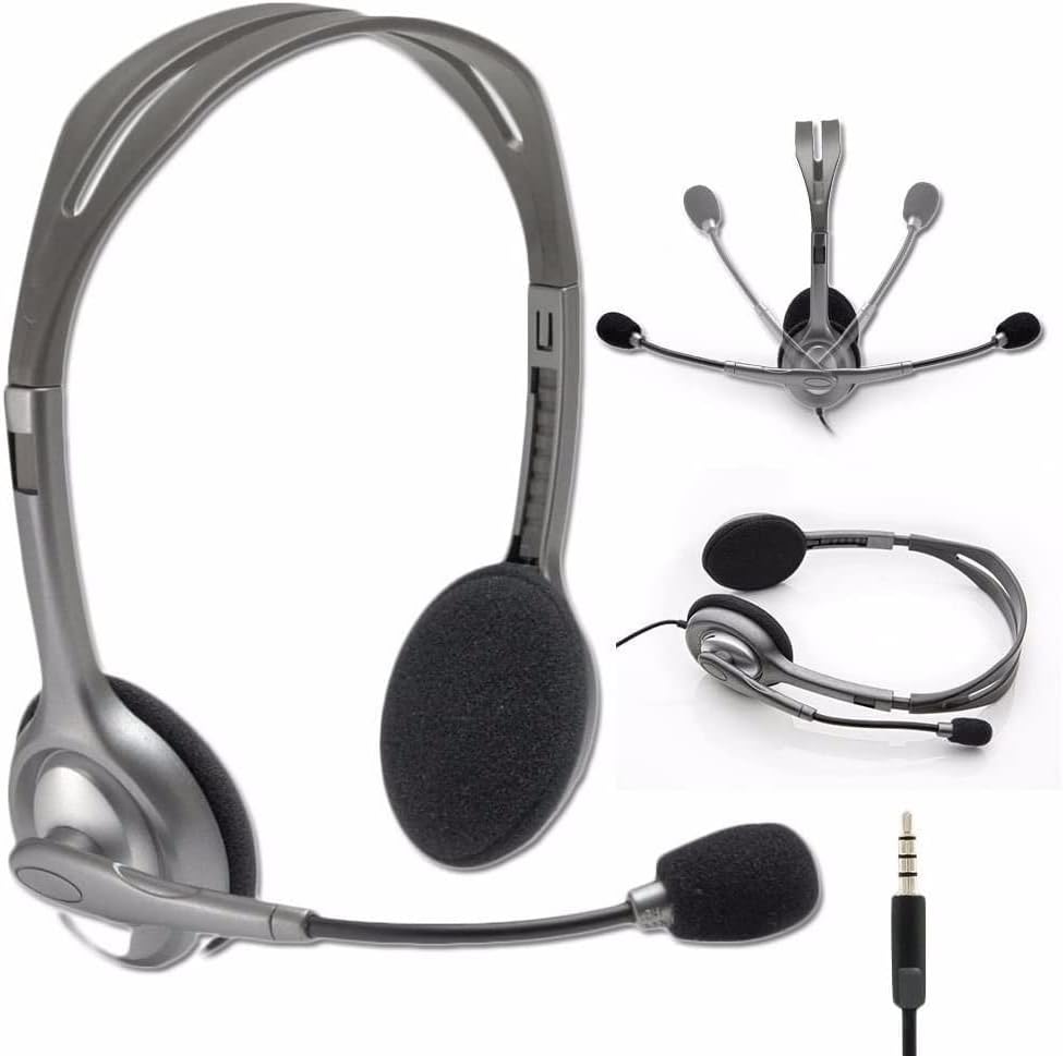 Logitech Auriculares estéreo H111H110 con micrófono con cancelación de ruido