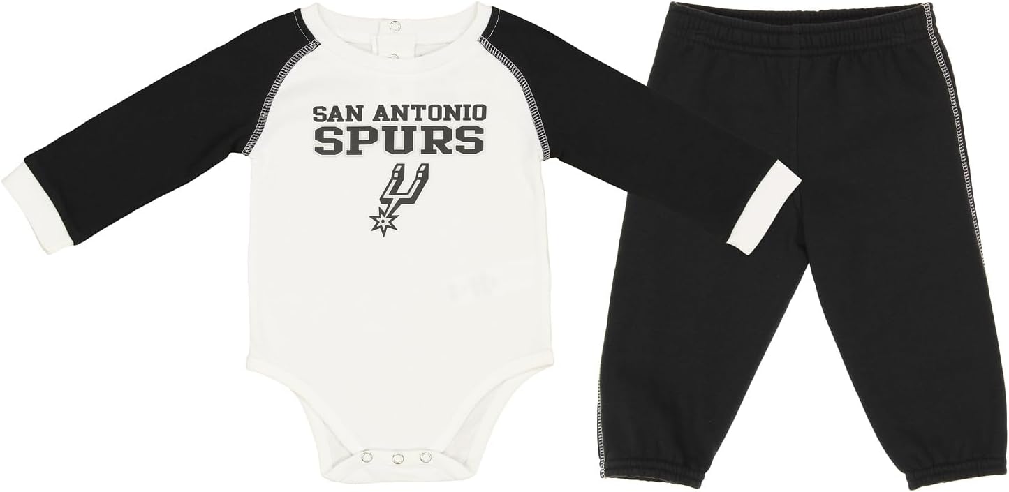 Outerstuff NBA – Conjunto de pantalón y enredadera de manga larga para recién nacido (0-9 meses) y bebé (12M-18M), opciones de equipo