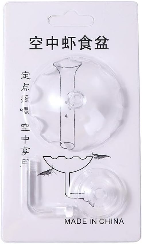3 platos acrílicos de alimentación de camarones, comedero floral para camarones, recipiente transparente para acuario con ventosa para acuario,
