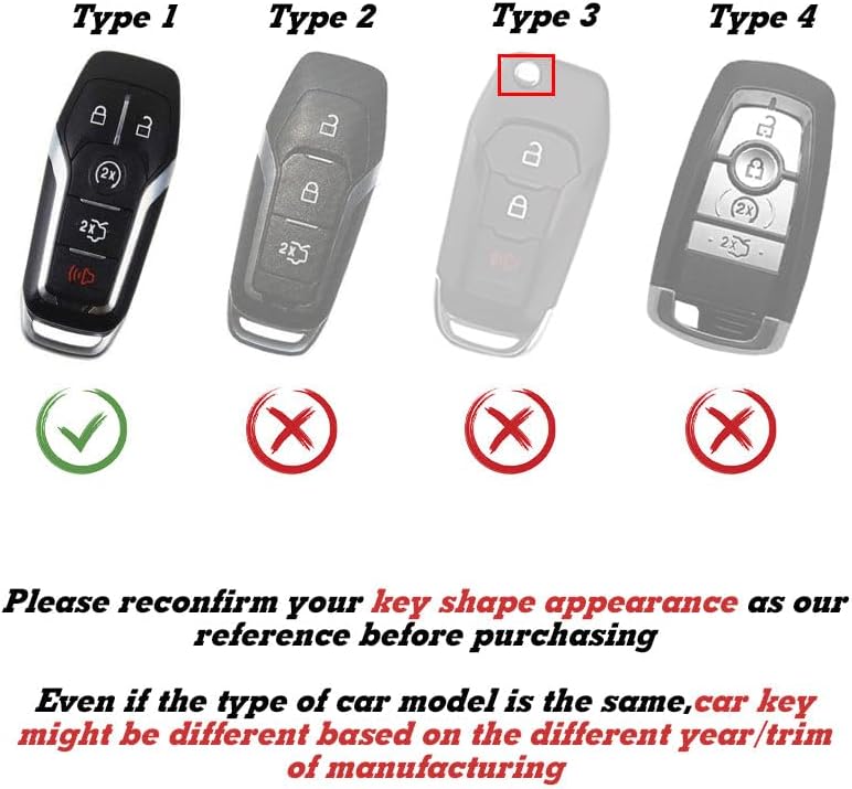 Xotic Tech 2X – Carcasa para llavero de control remoto de TPU negro compatible con Ford Mustang F150 Raptor Serie F Truck Edge Explorer Expedition