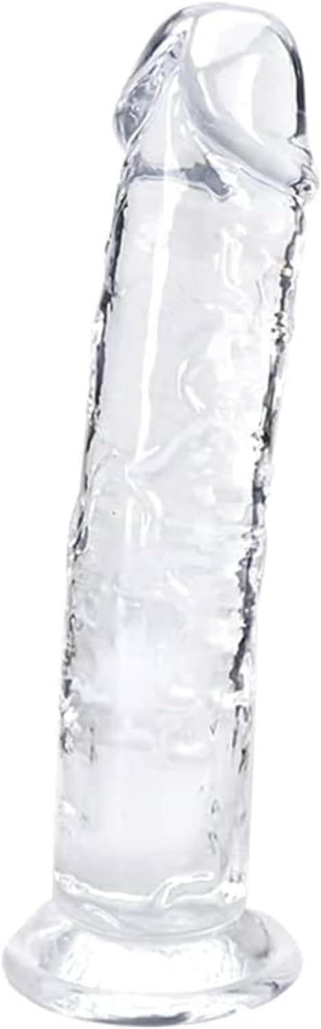 Consolador de silicona realista, material suave para la vagina del clítoris y la estimulación anal con fuerte ventosa para jugar con manos libres,