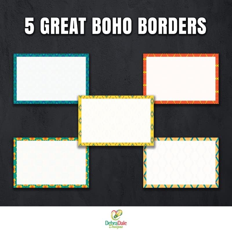 Debra Dale Designs – Fichas decorativas inspiradas en la frontera  4 x 6  Cartulina de índice premium 140#  50 tarjetas