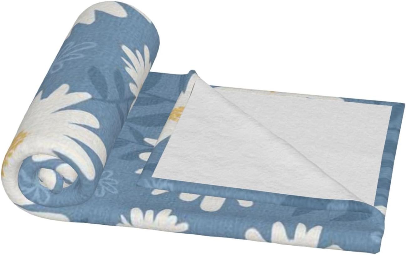 AFHYZY Manta de margaritas para mujer, suave manta de forro polar de verano, lavable, manta ligera de viaje para sofá, cama, sillón durante todas