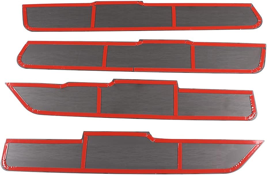 Cubierta de panel de decoración de puerta interior de aleación de aluminio, 4 piezas para Land Rover Defender 110 2020-2022 accesorios de automóvil