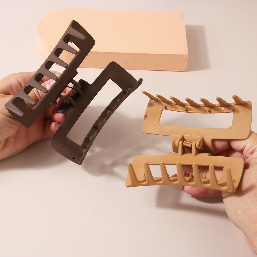 BELLA – 8 pinzas para el cabello para mujer, cabello largo y grueso, 4.3 pulgadas, pinzas de pelo grandes para niñas, antideslizantes, sujetan el