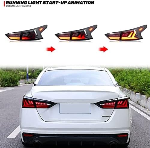 Nuevo accesorio para Nissan Altima 2019 2020 2021 2022 2023 Luces traseras LED secuencial señal arranque animación kit de reemplazo (negro)
