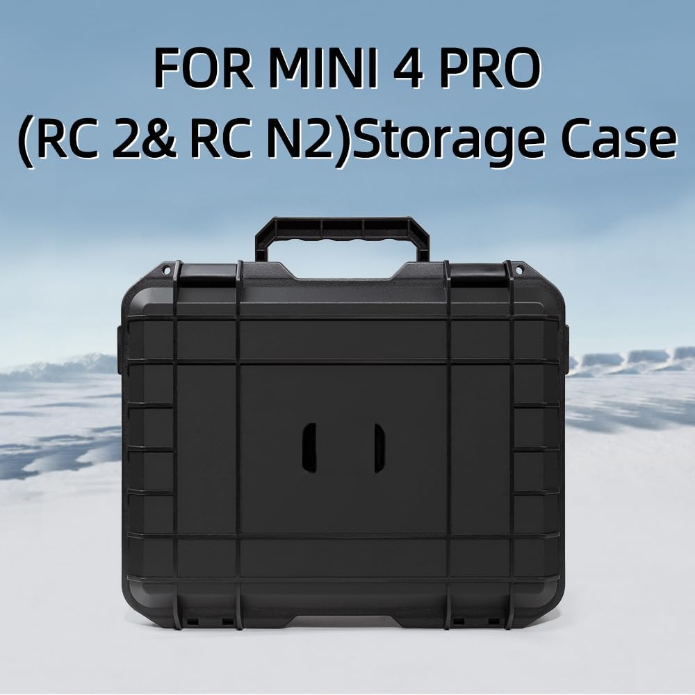 JOYSOG Mini 4 Pro Drone Hard Shell Estuche de transporte para DJI Mini 4 Pro Drone Bolsa de almacenamiento impermeable para RC2N2 Drone Accesorios