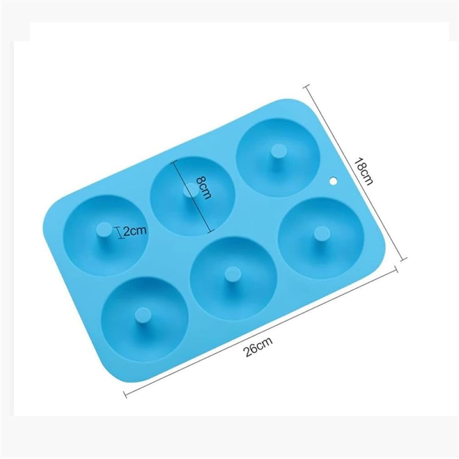 Molde de silicona para panadería de 6 cuadrículas, molde de dona antiadherente, molde de dona para el hogar, hecho a mano, postre hecho a mano,