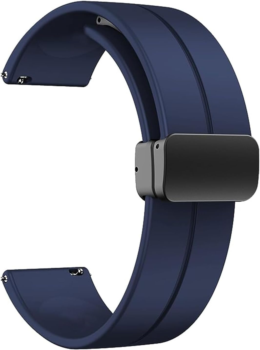 MAKCPOIMER Correas de silicona universales de 0.748 in, 0.787 in y 0.866 in, correas de reloj deportivo de liberación rápida con hebilla plegable