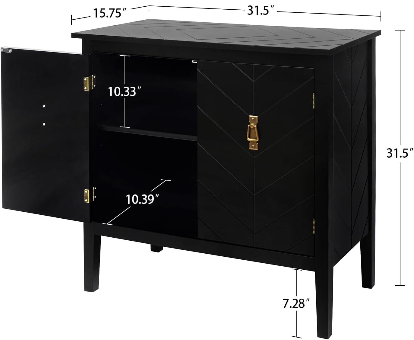 Aparador de ratán de 2 puertas – Armario de buffet con almacenamiento, armario de almacenamiento de acento, creenza de madera bohemia para sala de