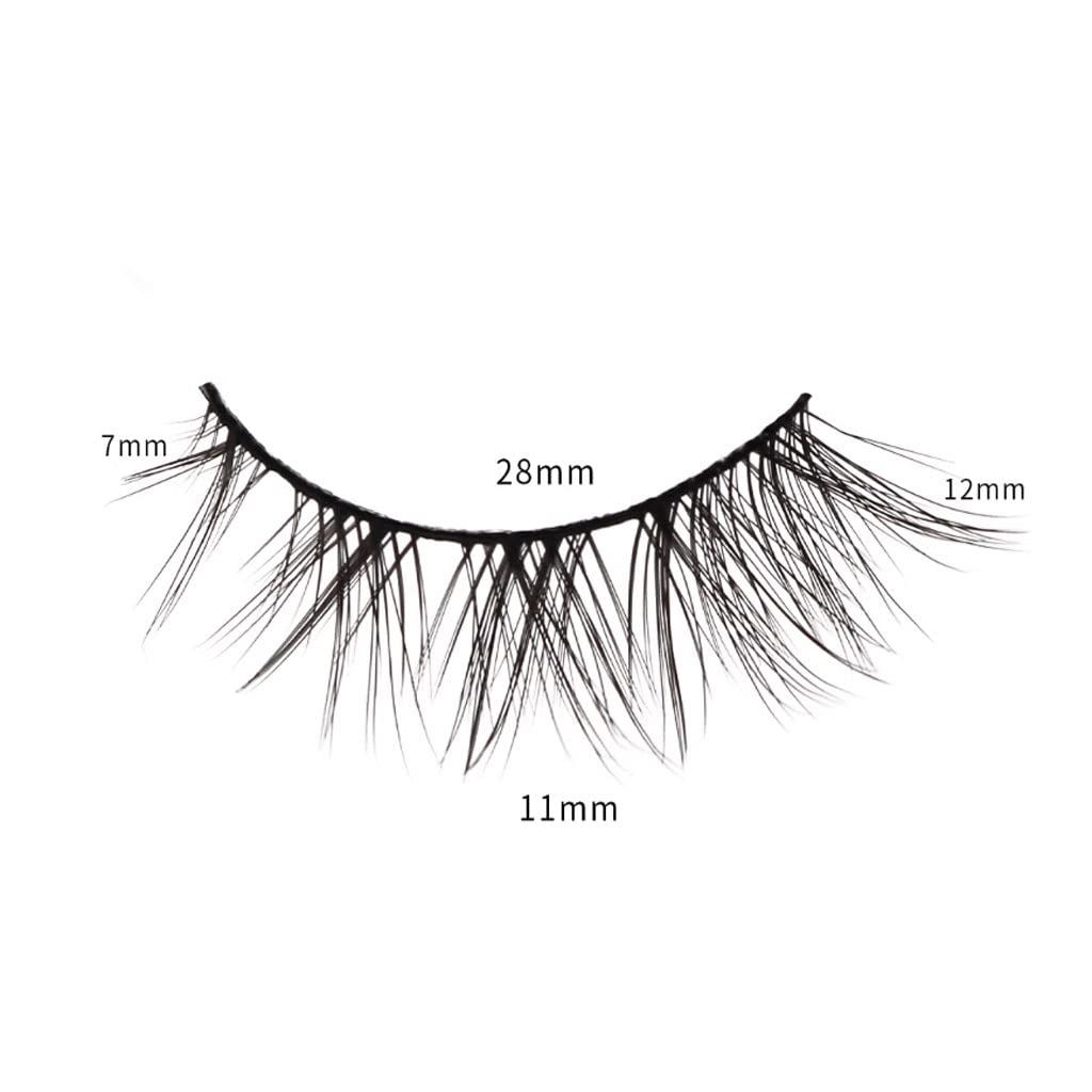 Pestañas Postizas Natural Look Eyelashes 3D Mink Lashes Wispies 11mm False Eyelashes 5 Pairs Manga Lashes for Women & Girl Fake Eyelashes