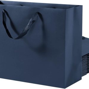 driew Bolsas de regalo grandes, paquete de 12 bolsas de regalo extra grandes azul marino, asas de cinta, bolsas de regalo de papel resistente de driew Bolsas de regalo grandes, paquete de 12 bolsas de regalo extra grandes azul marino, asas de cinta, bolsas de regalo de papel resistente de