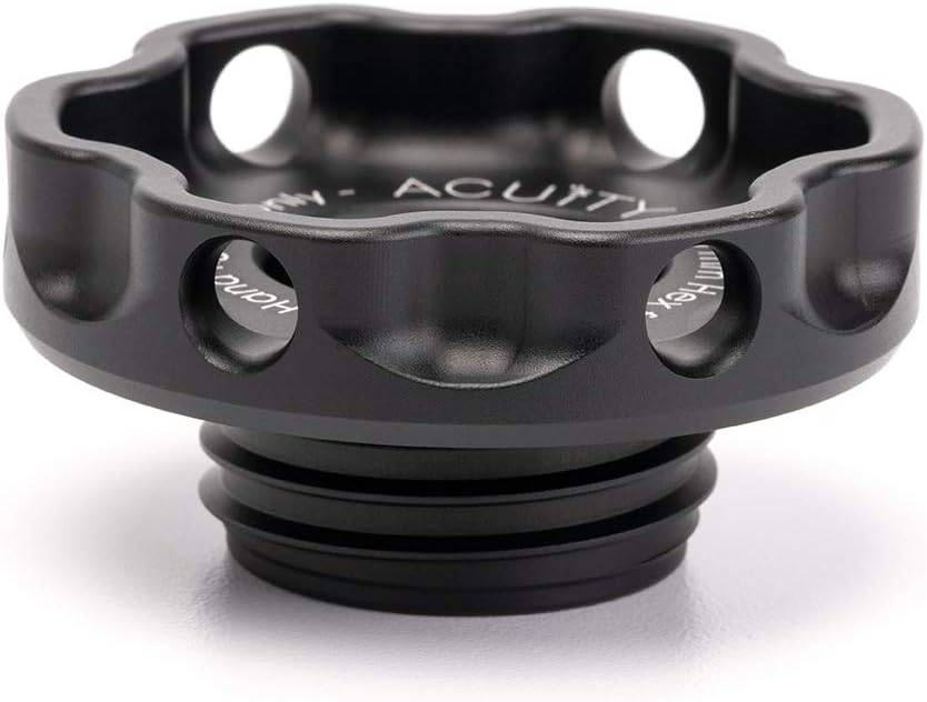 Tapón de aceite Podium en negro satinado para HondasAcuras