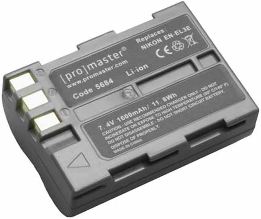 ProMaster Batería de iones de litio para Nikon EN-EL3E (modelo 5684)