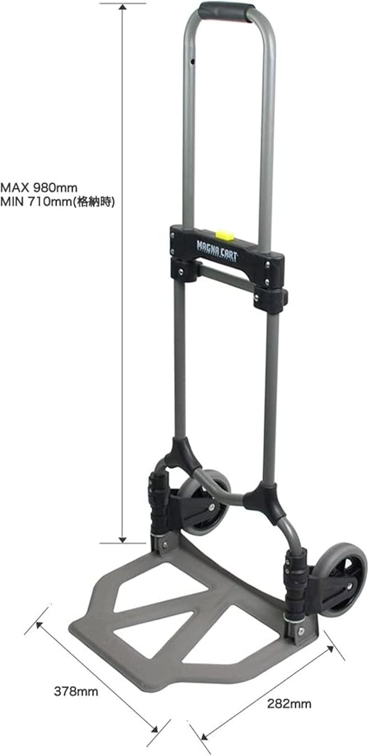 Magna Cart Ideal Carretilla manual plegable de acero con capacidad de 150 libras