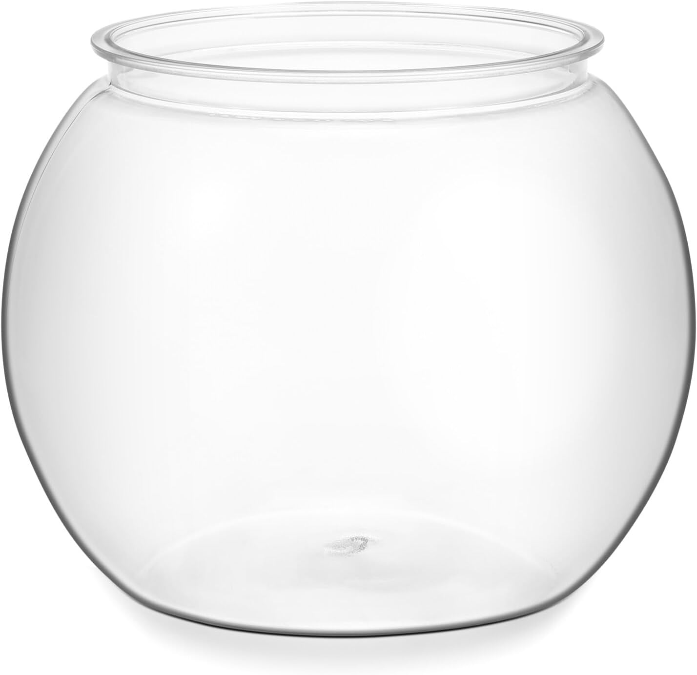 iplusmile Cuencos de plástico para peces, pecera redonda, transparente, pequeño, para acuario, peces de colores, maceta para acuario de peces,