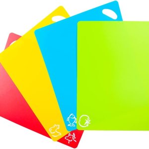 Kimmoker Juego de tablas de cortar flexibles alfombrillas de tabla de cortar para cocinar juego de tablas de cortar de colores con asas de fácil Kimmoker Juego de tablas de cortar flexibles alfombrillas de tabla de cortar para cocinar juego de tablas de cortar de colores con asas de fácil