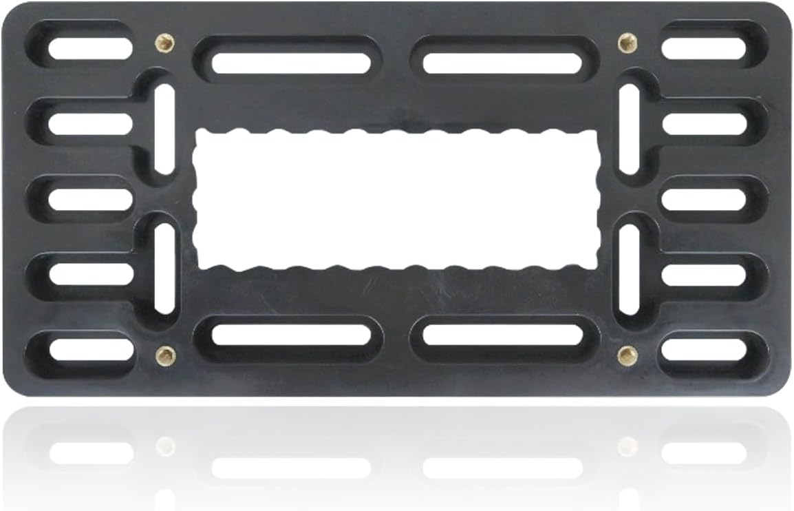 1 soporte para placa de automóvil de 12 x 6 pulgadas, impermeable, antioxidante, adaptador de placa de matrícula para parachoques delantero, marco