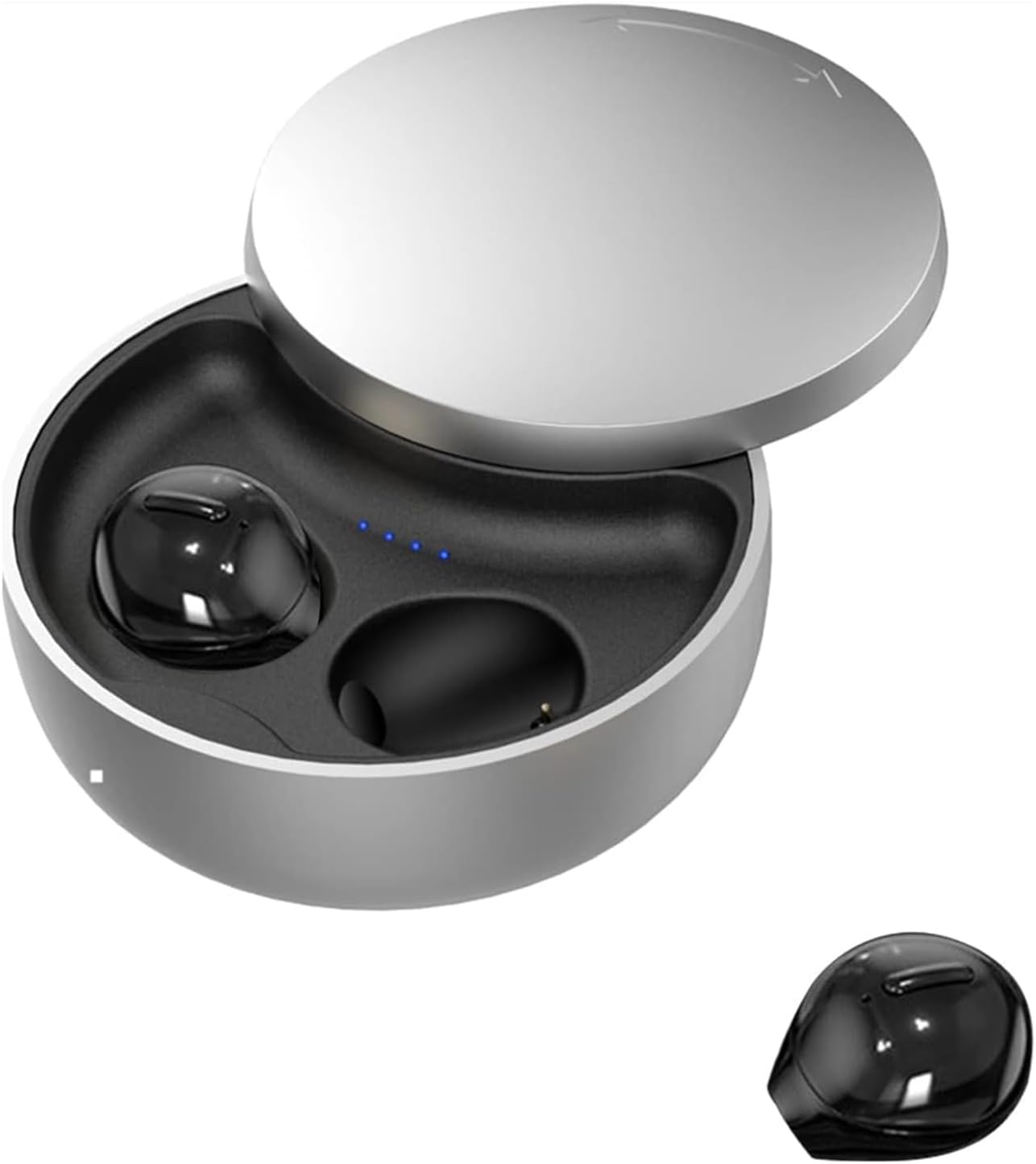 Auriculares invisibles inalámbricos Bluetooth pequeños auriculares ocultos de perfil bajo para el trabajo, discretos, cómodos y ajustados,