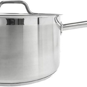 -Cacerola de 10 cuartos de galón con tapa de acero inoxidable – Juego de sartenes multiusos para uso en el hogar, cocina o restaurante, sartén de -Cacerola de 10 cuartos de galón con tapa de acero inoxidable – Juego de sartenes multiusos para uso en el hogar, cocina o restaurante, sartén de