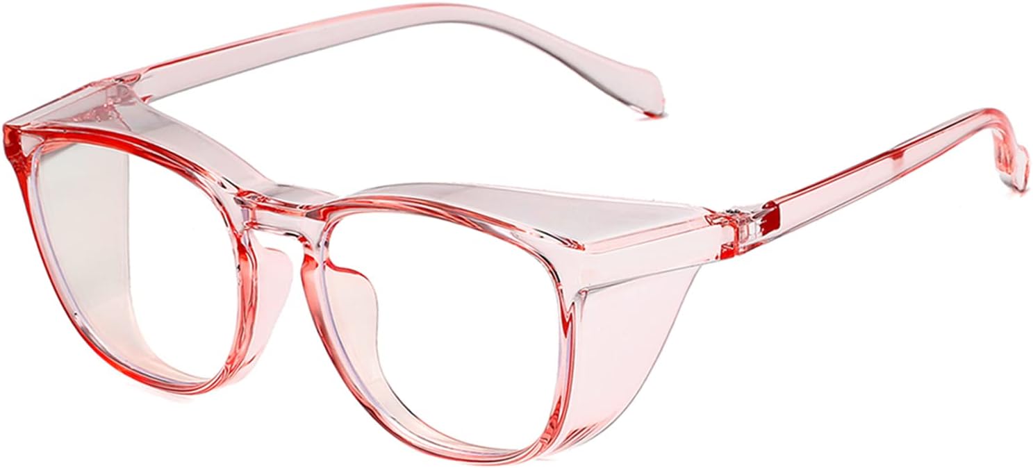 Gafas de seguridad para hombres, mujeres, enfermeras, antivaho y a la moda, cómodas, con escudos laterales, protección ocular para adultos