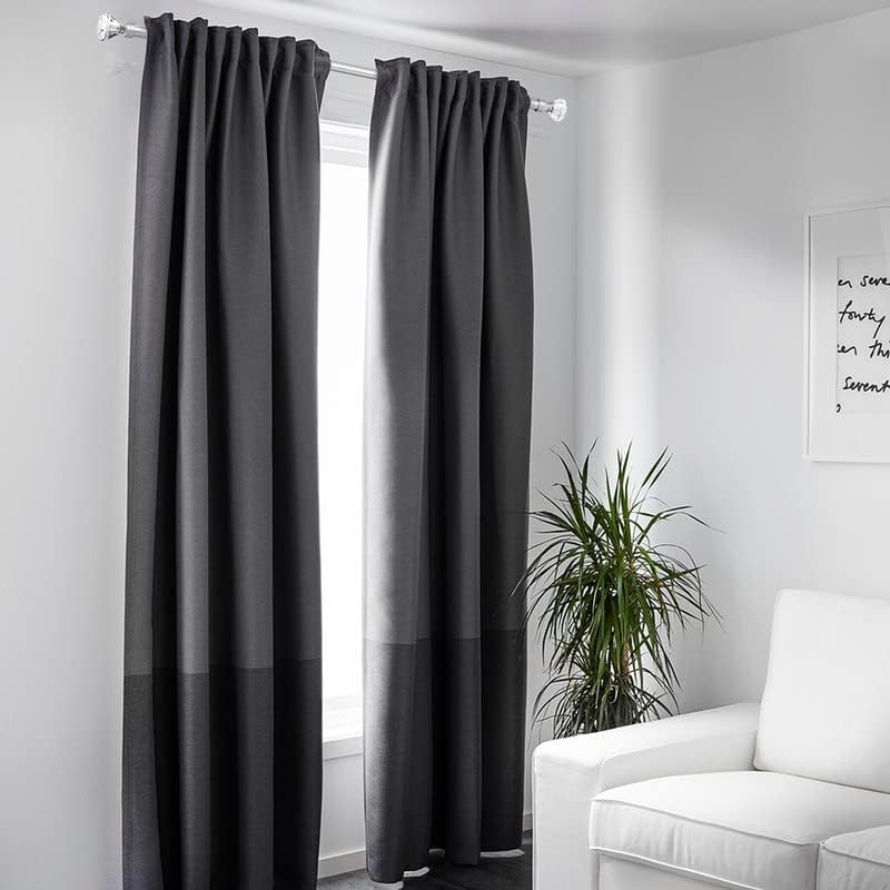 Barra de cortina decorativa de níquel satinado con remates de cristal de diamante, barra de ventana de 1 pulgada de diámetro, longitud ajustable de