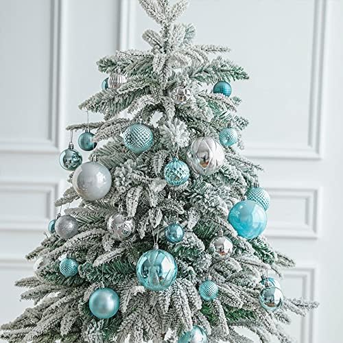 YYCRAFT Adornos de bola de Navidad de 34 quilates de 1.2 pulgadas para árbol de Navidad, decoraciones de Navidad, ganchos inastillables incluidos