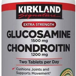 Kirkland -Signature – Glucosamina extra fuerte 1500 mgcondroitina 1200 mg, 220 unidades, soporta amortiguación articular, nutre el tejido articular Kirkland -Signature – Glucosamina extra fuerte 1500 mgcondroitina 1200 mg, 220 unidades, soporta amortiguación articular, nutre el tejido articular