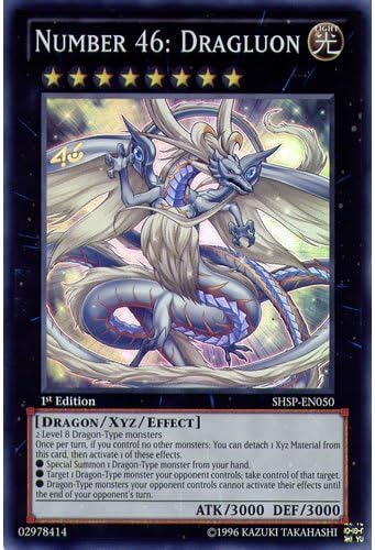 YuGiOh SHSP-EN050 1st Ed Número 46 Tarjeta súper rara Dragluon – (Shadow Specters Yu-Gi-Oh! Tarjeta individual) por Deckboosters