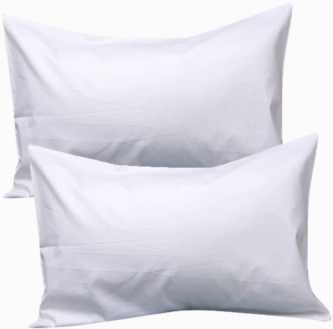Dazzles Collection Fundas de almohada de 600 hilos 100% algodón egipcio ultrasuaves de calidad hotelera, de lujo, paquete de 2 unidades, tamaño